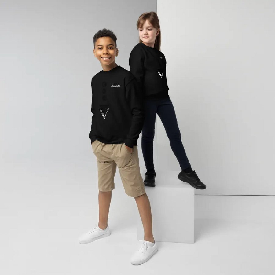 Triangles with buttons and hankie Youth Sweatshirt product image (10)