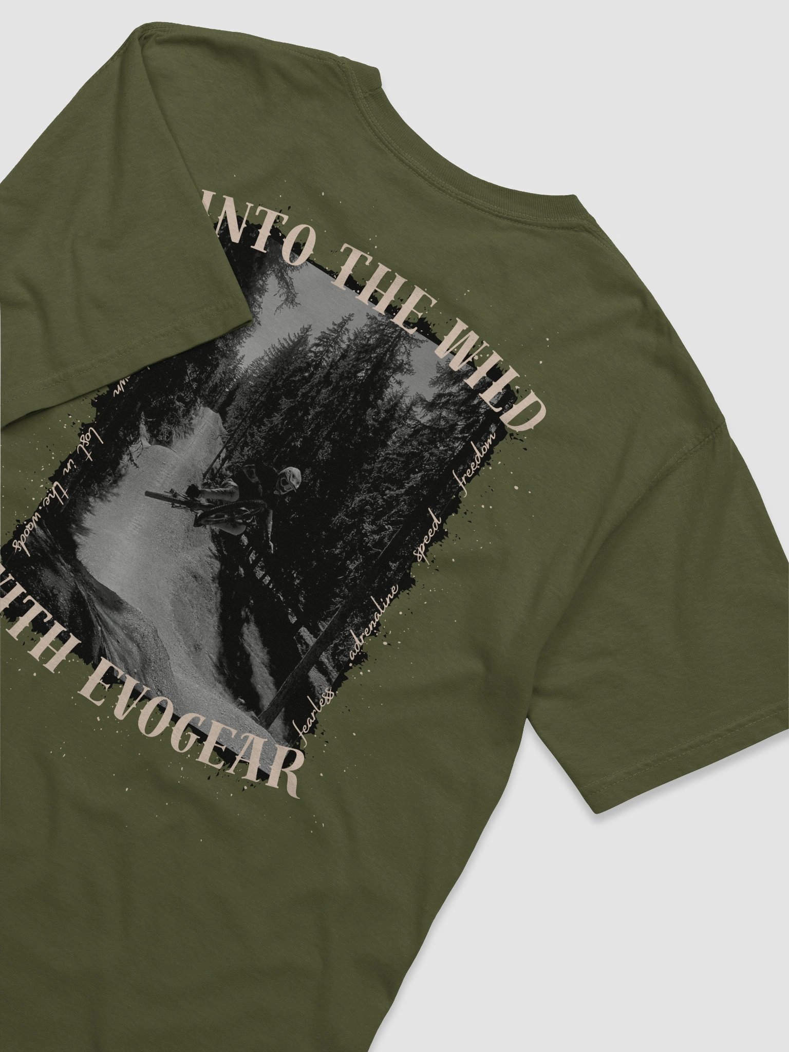 Into The Wild – EvoGear x KLOW.MTB Tee Green product image (3)
