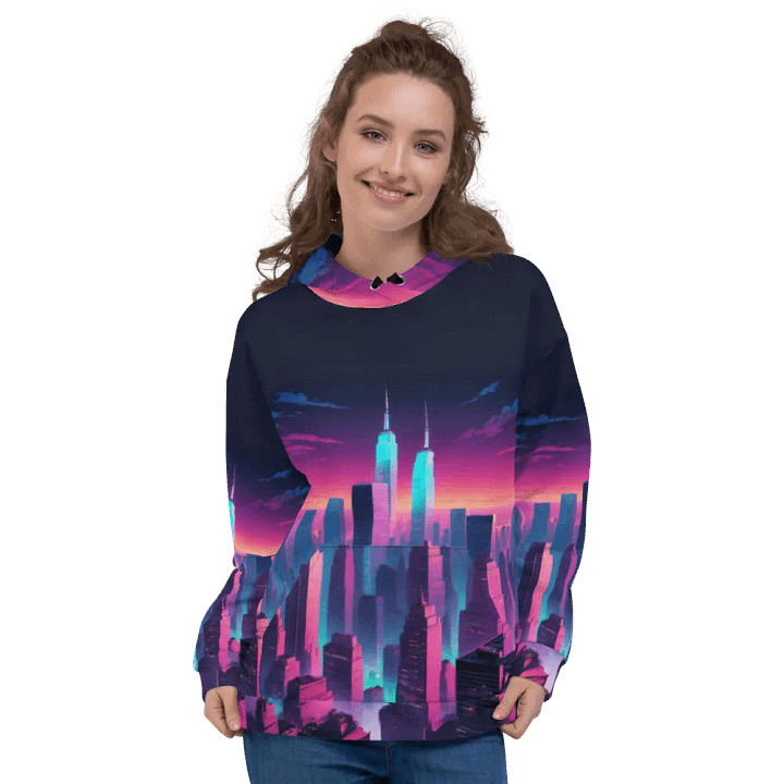 Vaporwave New York City All Over Print Hoodie product image (2)