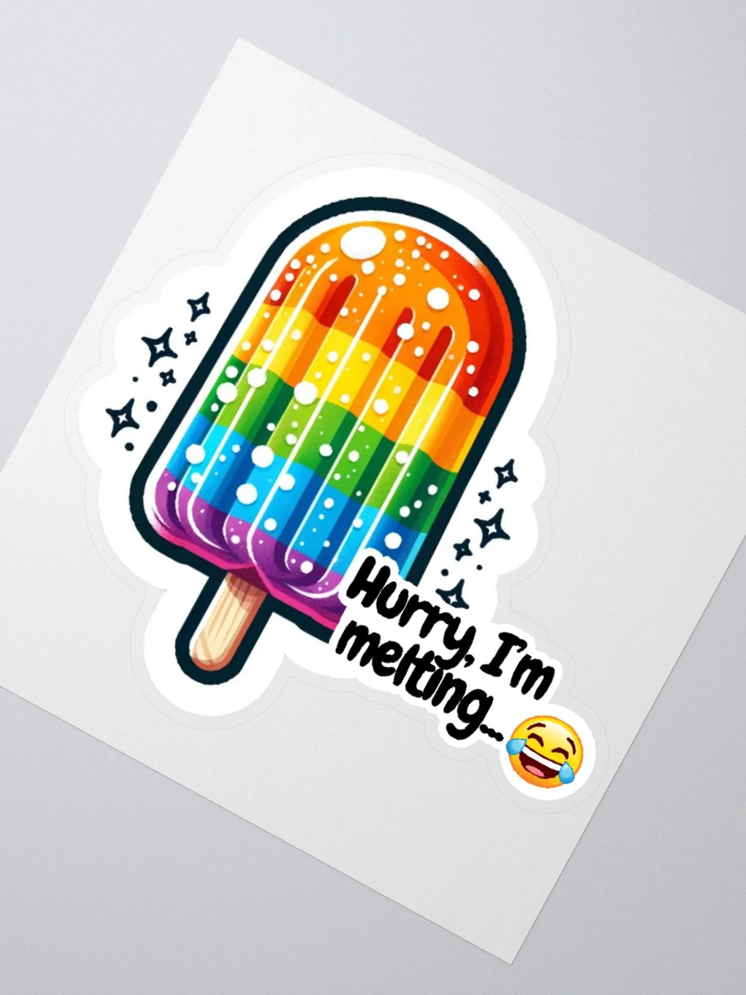 Popsicle Dessert Sticker-Innuendo Sticker-Rainbow Style-LGBTQIA Sticker product image (4)