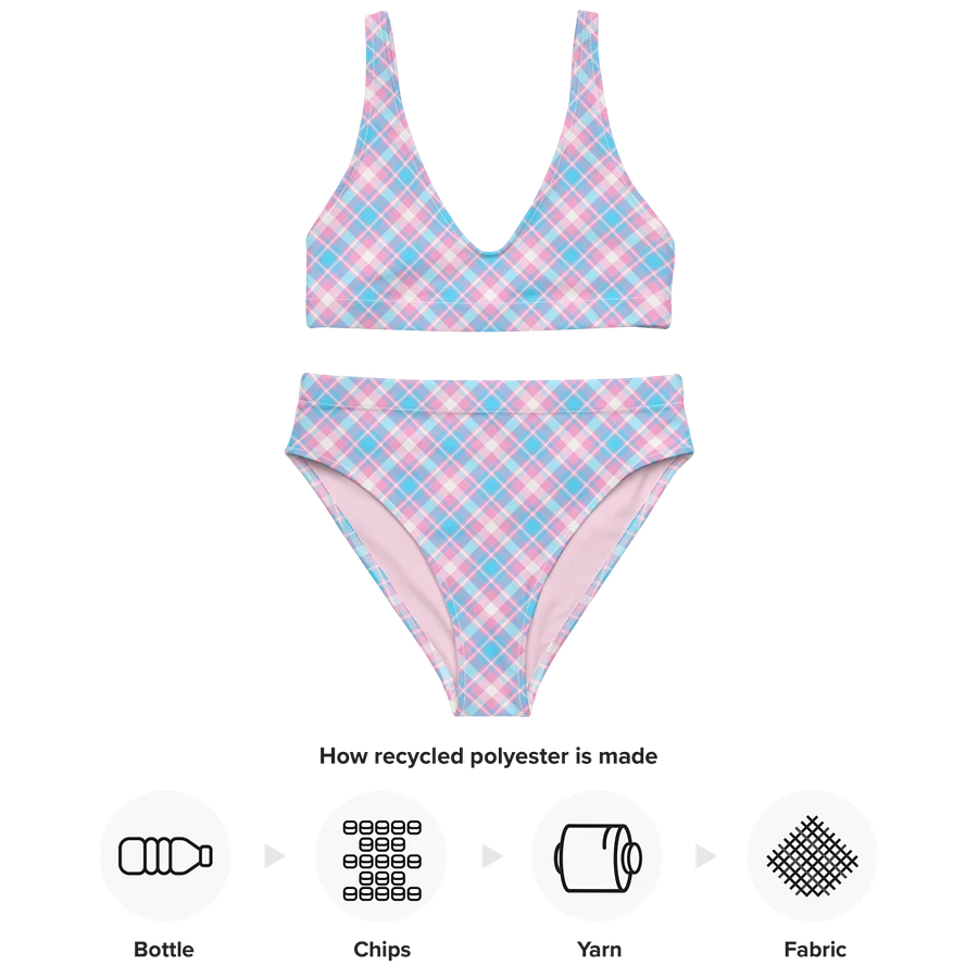 Baby Blue, Pink, and White Plaid Bikini product image (10)