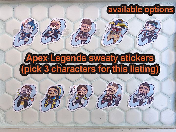 PICK YOUR SQUAD - Battle Royale Matte Journal Stickers (pick 3 stickers) product image (1)
