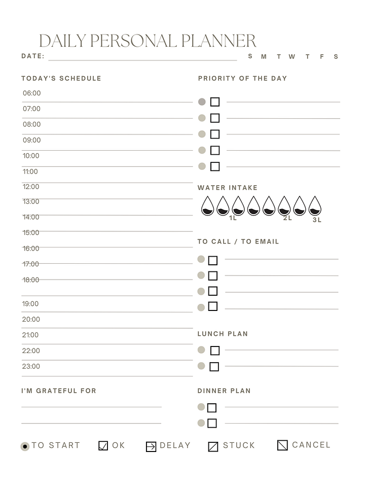 ;My Daily Blueprint: A Personal Guide to Productivity The Everyday Journal: Organize, Reflect, Achie product image (1)