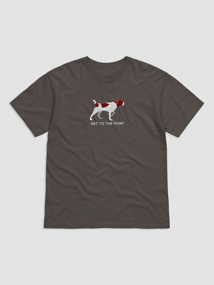 Get to the Point T-Shirt(Embroidered) of a Wirehaired Pointing Griffon(Liver & White) product image (5)