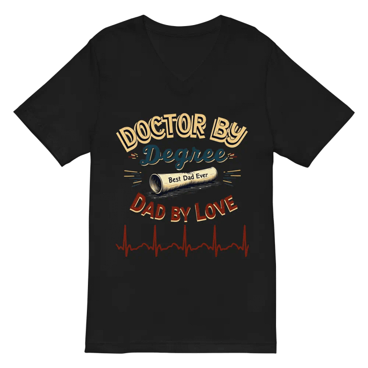 Doctor by Degree, Dad by Love V-Neck T-Shirt product image (3)