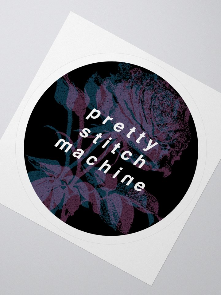 prettystitchmachine Round Logo Sticker product image (5)