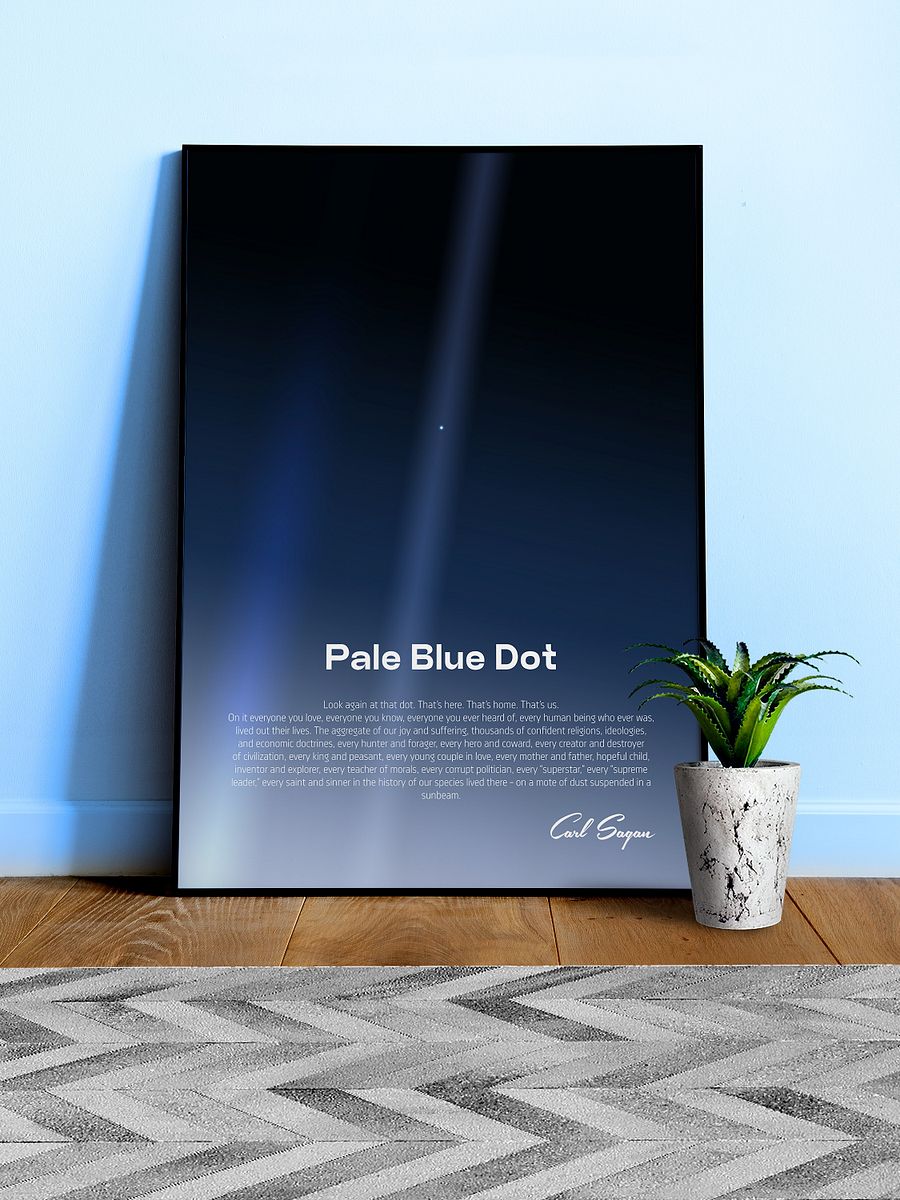 Pale Blue Dot poster, NASA Voyager 1 with Carl Sagan quote — Space poster product image (3)
