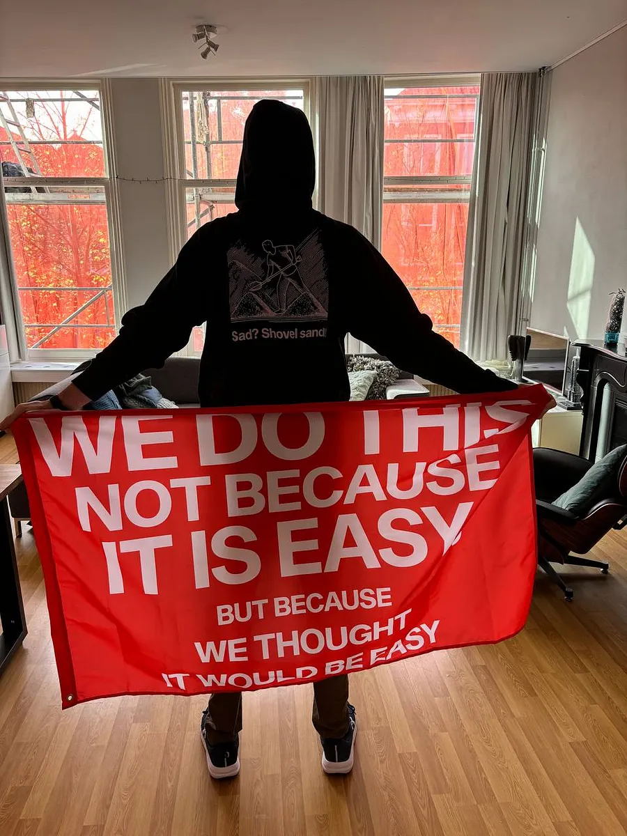 we do this not because it is easy flag product image (1)