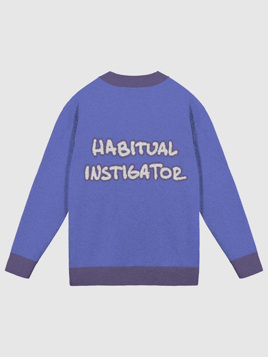 HABITUAL INSTIGATIOR (lg. lined design, duotone violet and taupe) knitwear cardigan product image (8)