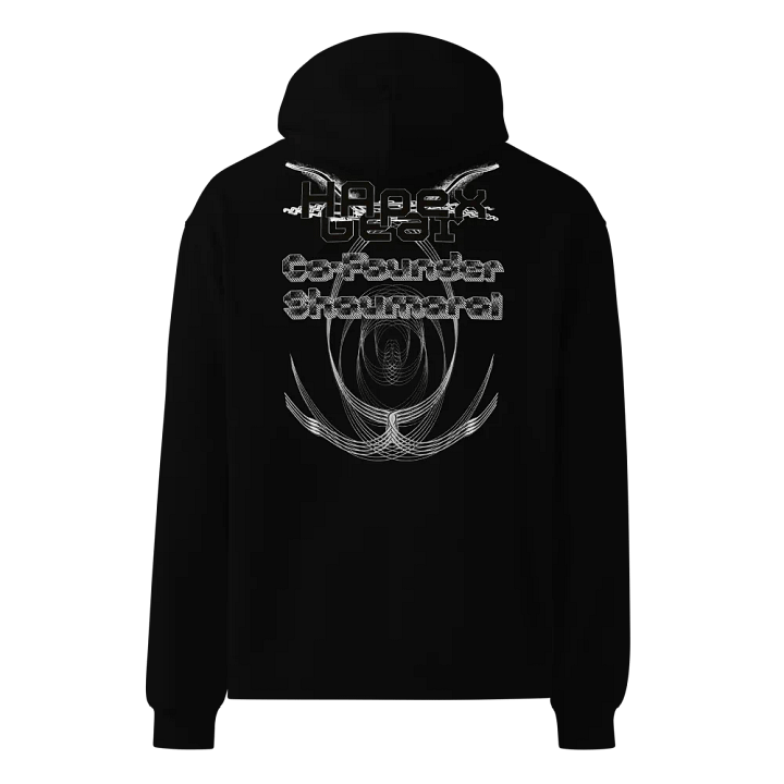 Unisex Premium Oversized Hoodie - Embroidered - Co Founder Shaumarai - Black HApex Gear Black Logo product image (1)