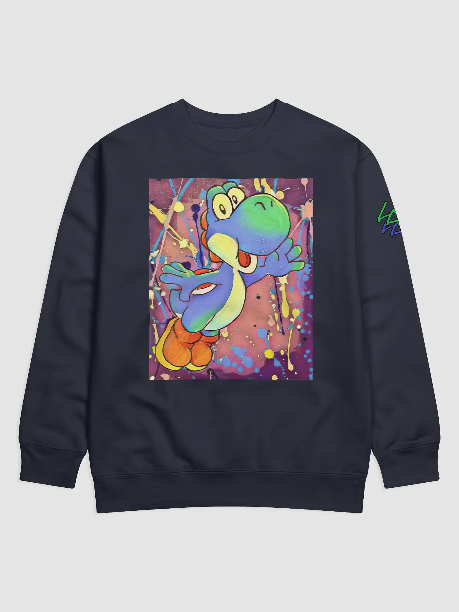 Green (and Blue) Dinosaur Splatter Sweatshirt product image (8)