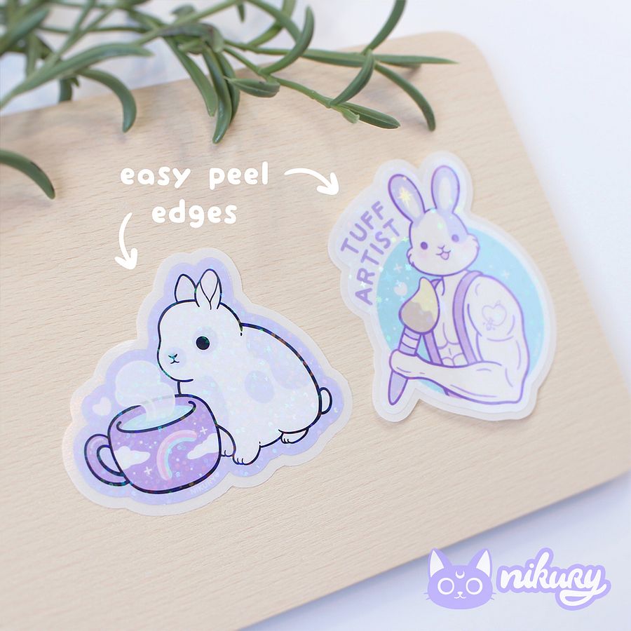 Glitter Tea Bunny Sticker product image (2)