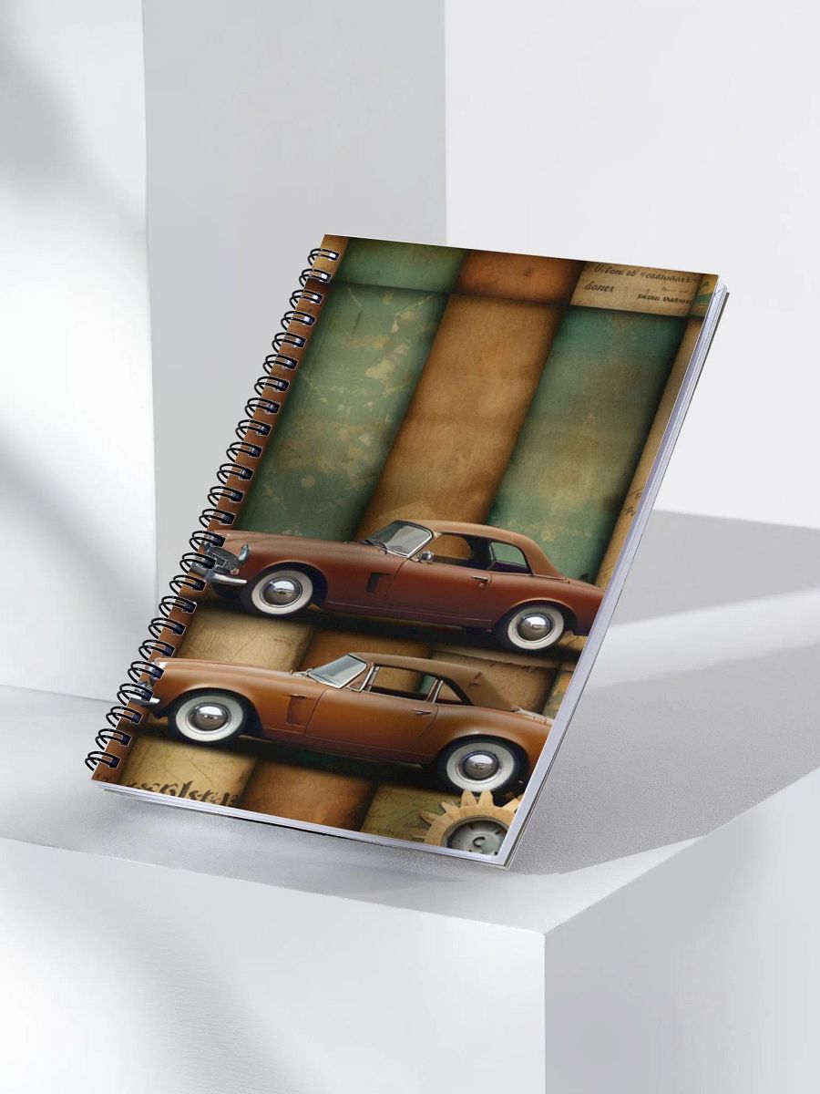 Vintage Car Scroll Spiral Notebook product image (3)
