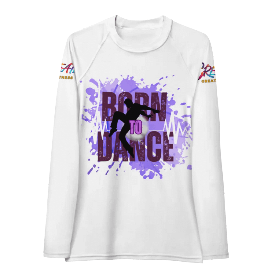 Born to Dance His Silhouette Vibrant Splatter Rash Guard product image (4)