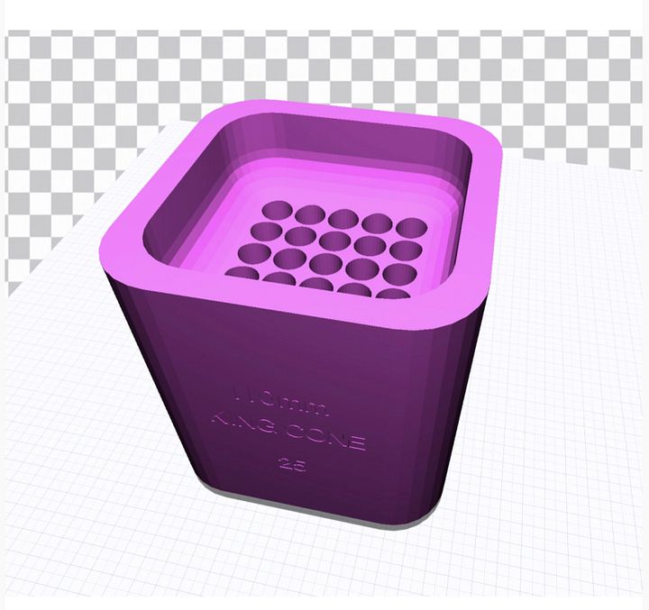 25 Slot Pre Roll Loader for Cones - 84mm, 98mm, 110mm - 3D Printable Files / STL Format product image (1)