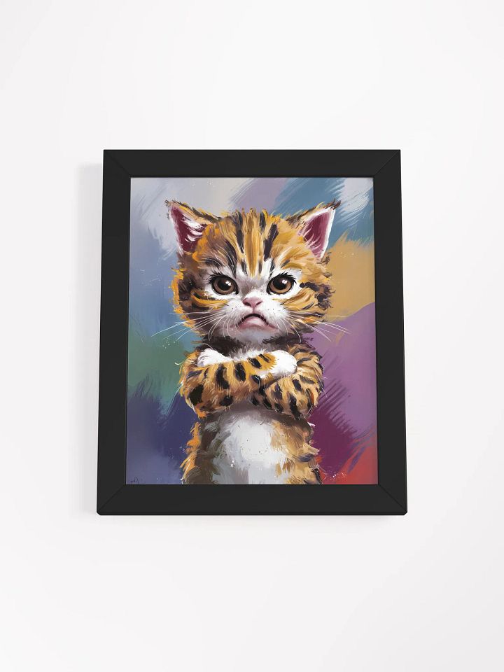 Grumpy Kitten Illustrated Matte Poster product image (2)