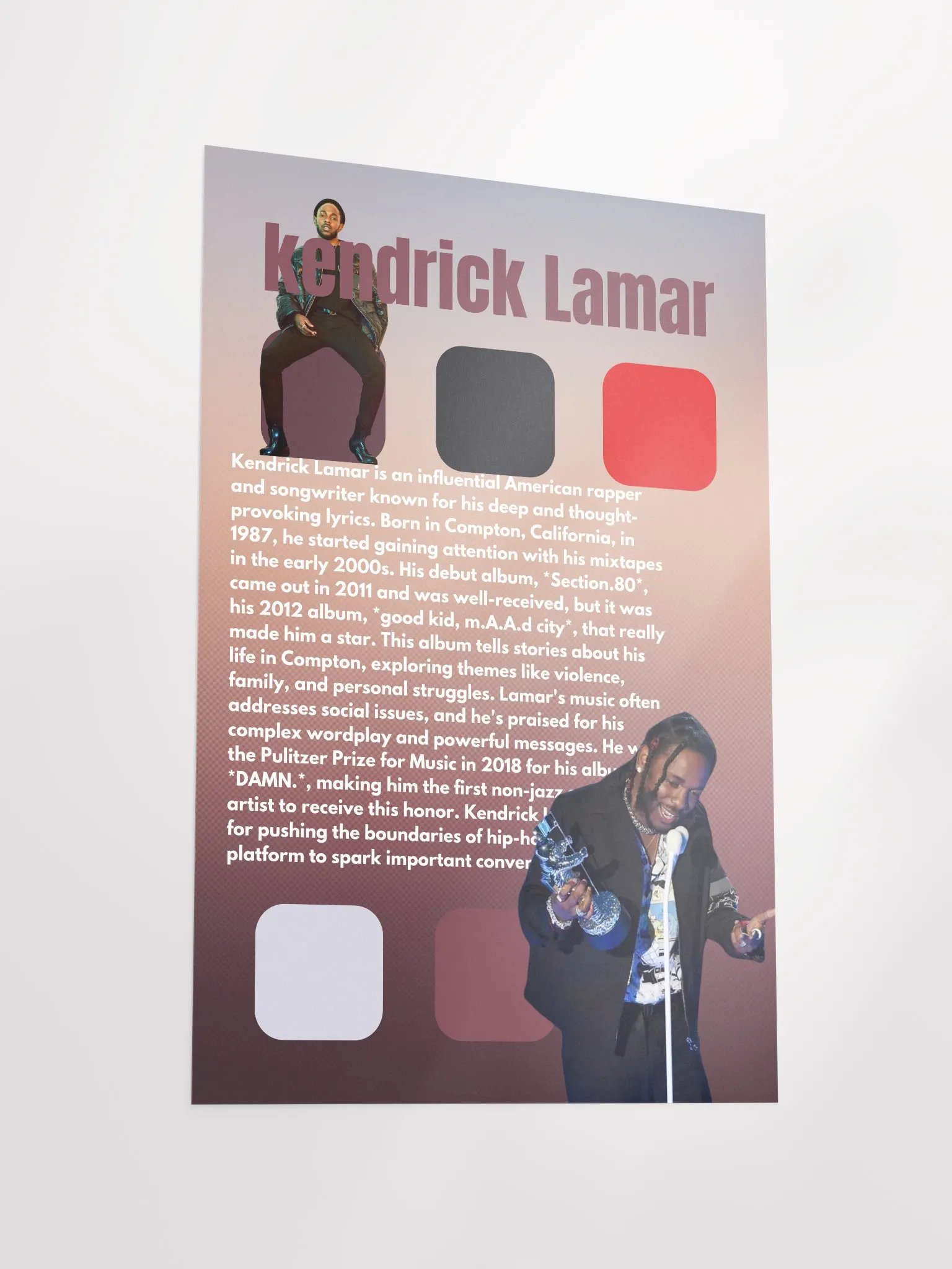 (20x30in) Kendrick Lamar: Premium Unframed Poster product image (3)