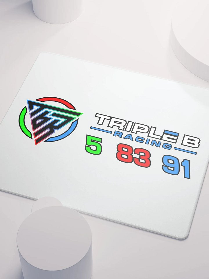 PRIZM Triple B Racing numbers mouse pad (Light Grey) product image (1)
