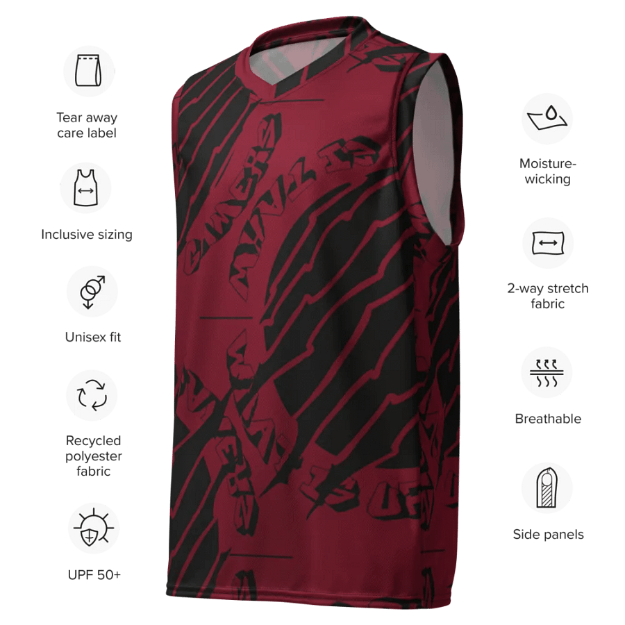 [ ITZJOEL44 ] RED/BLACK Basketball Jersey product image (11)