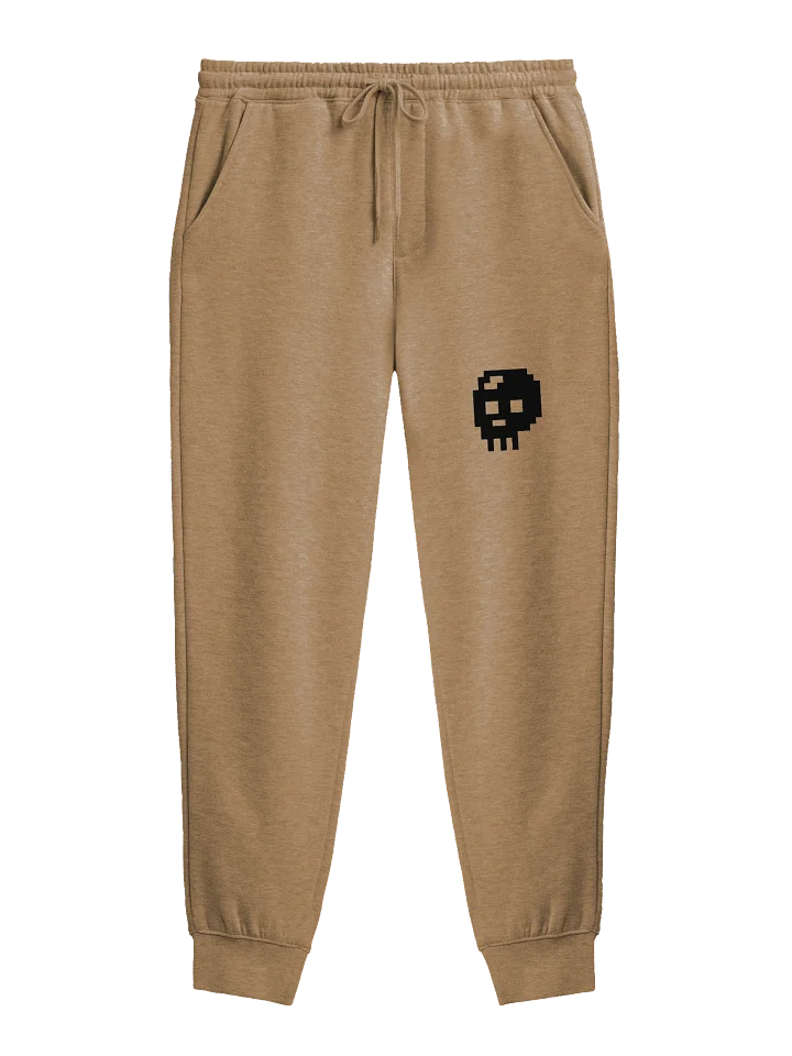 Pixel Skull Fleece Joggers (BLACK) product image (2)