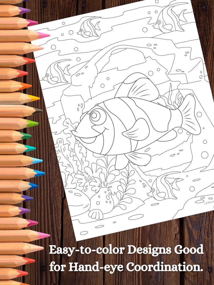 Tropical Fish Printable Coloring Pages product image (6)