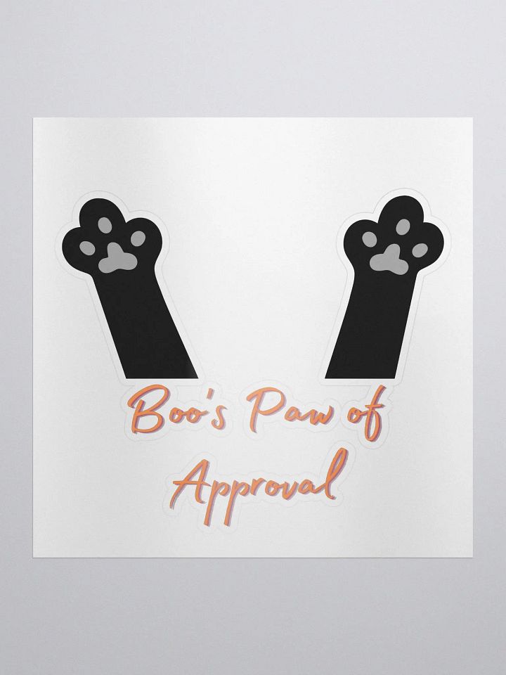 Boo's paws of approval (kiss sticker) product image (1)