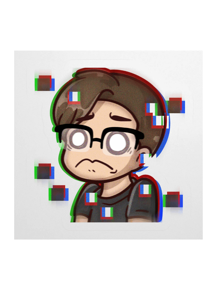 CrimsonStrife :Glitch: Emote Sticker product image (1)