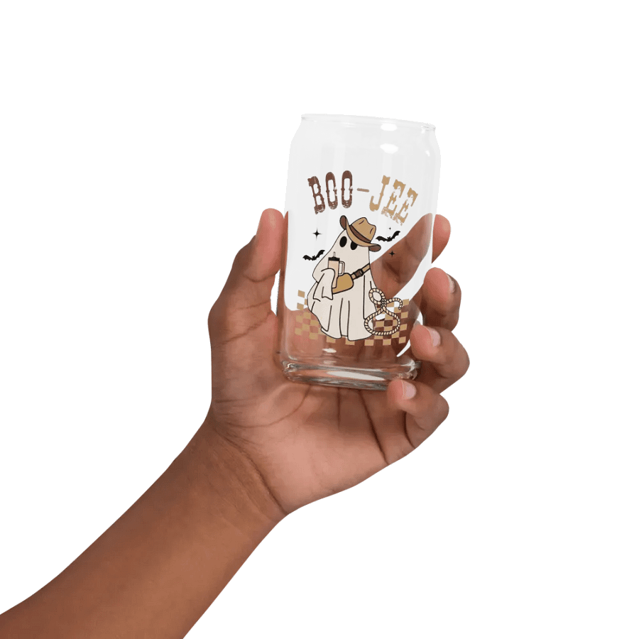Western Boo Jee Ghost Halloween Glass Cup product image (32)