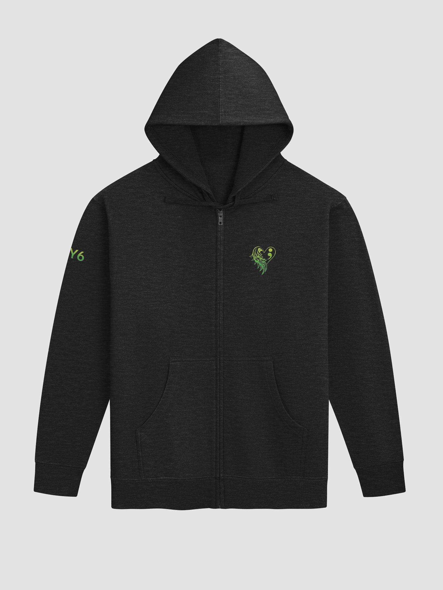 Dear Pearson Reading This Zip-Up Hoodie (Green and Yellow) product image (2)