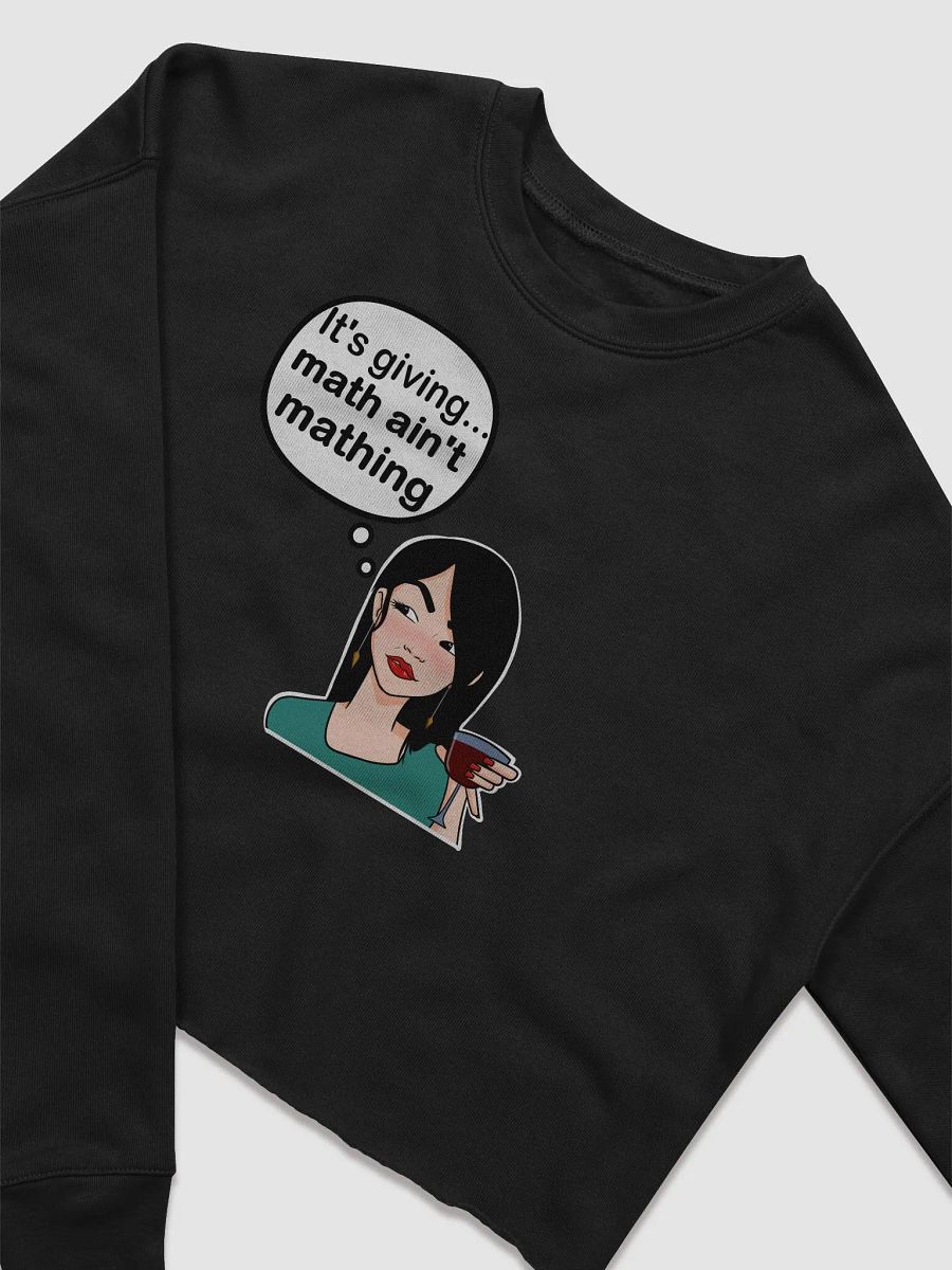 Math Ain't Mathing - CROP sweatshirt, raw hem product image (4)