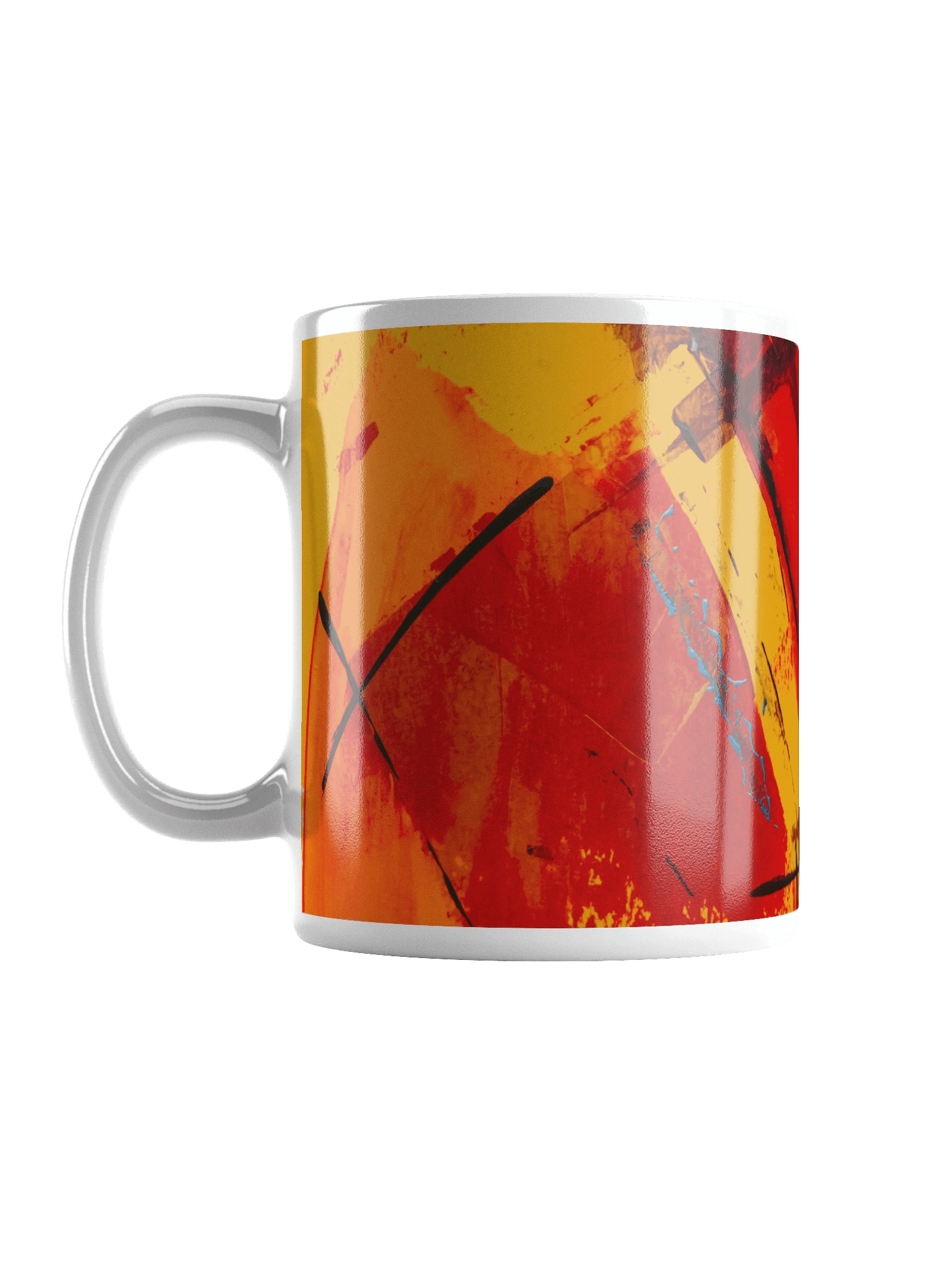 Abstract Modern Art Coffee Mug Vibrant Colorful Geometric Painting product image (1)