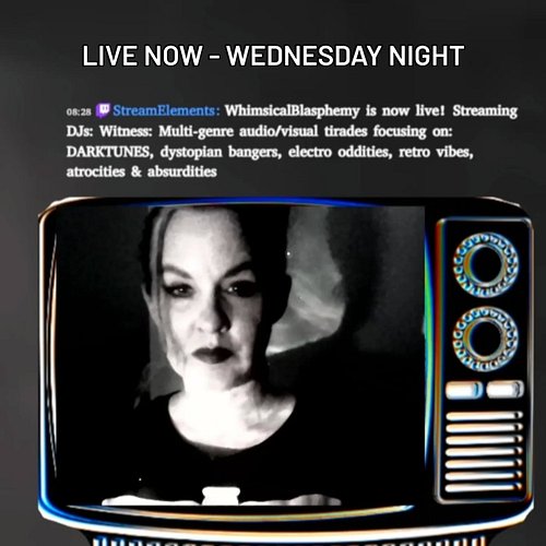 Wednesday night pop-up stream happening now on Twitch.tv/WhimsicalBlasphemy & kick.com/WhimsicalBlasphemy 🖤🎶 #darktunes