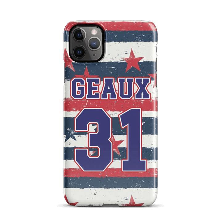 Geaux 31 Vintage Stars & Stripes iPhone Pattern Snap Case product image (46)