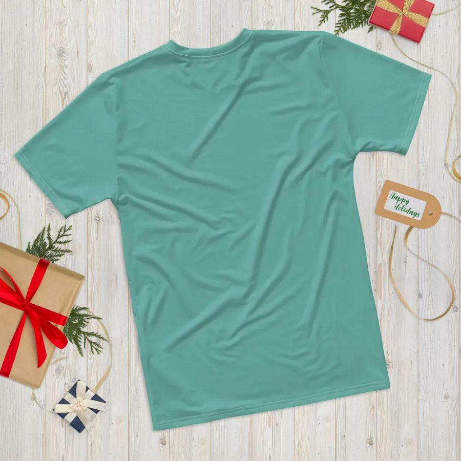 Plain Turquoise Green True Summer Men's Crewneck Polyester Heavyweight Premium T-Shirt by Treasure Pie product image (12)
