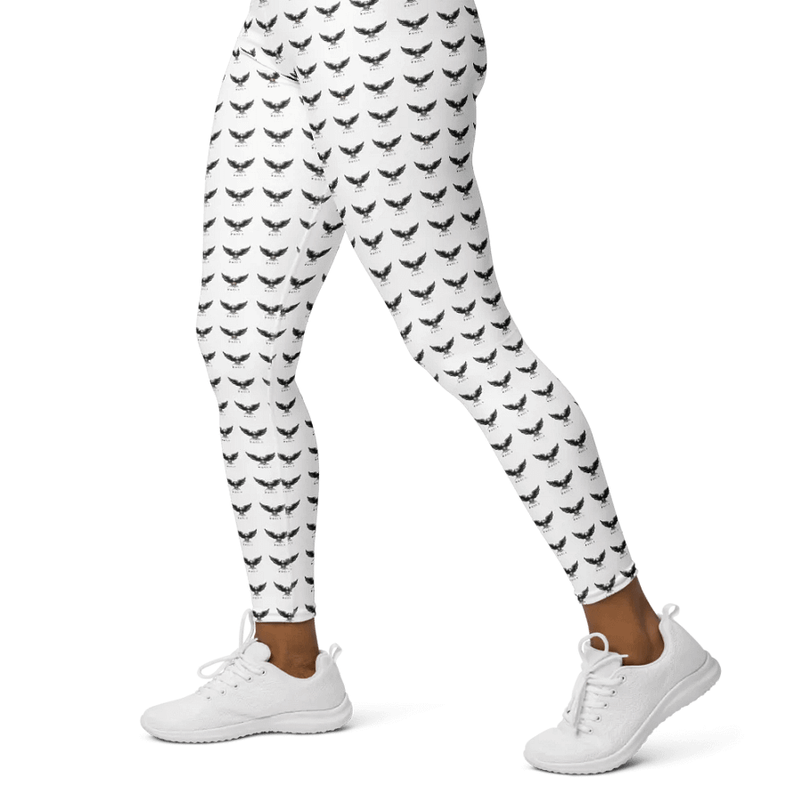 Eagle Women's White Yoga Leggings - All-Over Eagle Design with Inside Pocket product image (3)