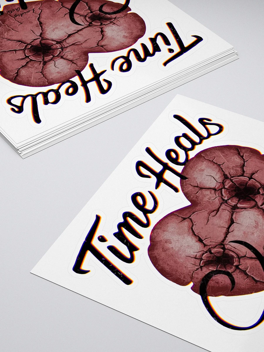 Time Heals Nothing Bullet Holes Heart Vinyl Sticker product image (10)