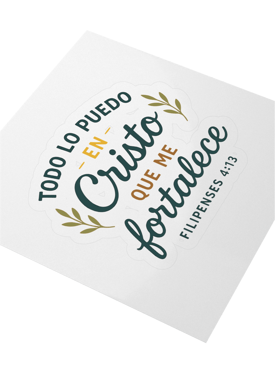 Spanish Faith Sticker – “Todo lo puedo en Cristo” – Christian Kiss-Cut Vinyl product image (3)