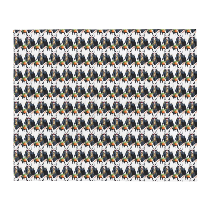 Enigmatic Cloaked Rabbit Throw Blanket product image (1)
