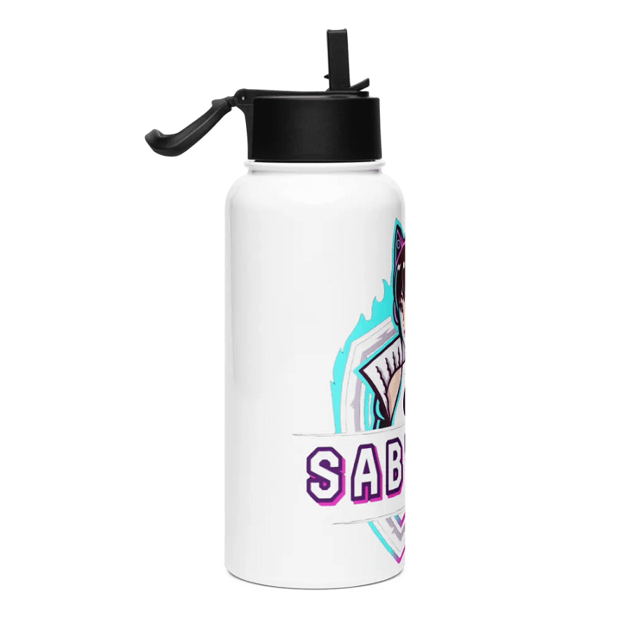 Futuristic Cat Emblem Water Bottle product image (4)