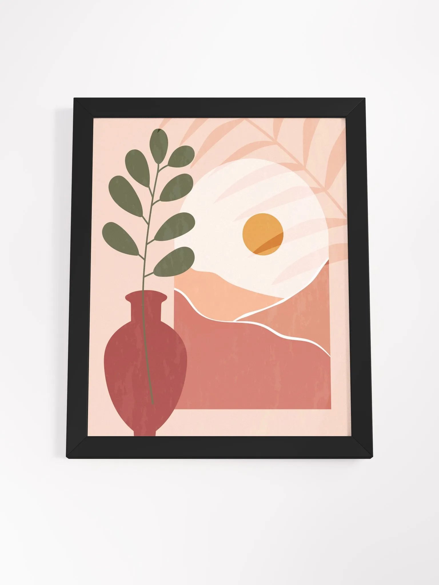 Abstract Vase & Leaf Matte Poster product image (56)