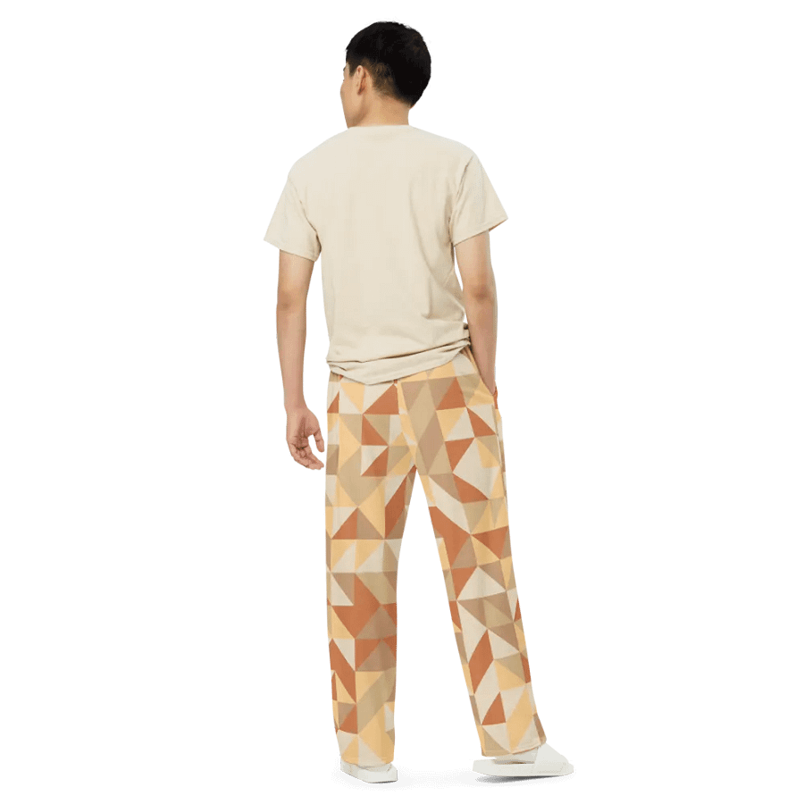 BUIII Dynamic Geometry: Warm Ember Wide-Leg Pants product image (5)