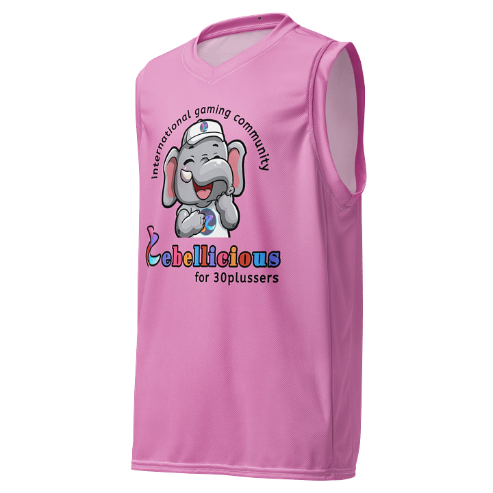 Basketball Jersey Laughing Rebelphant Pink product image (1)