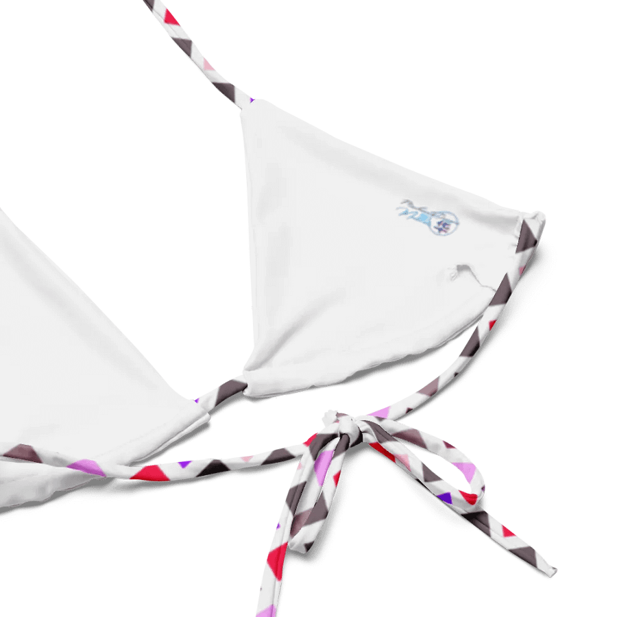 Colorful Square Pattern Design String Bikini Top - v2 product image (4)