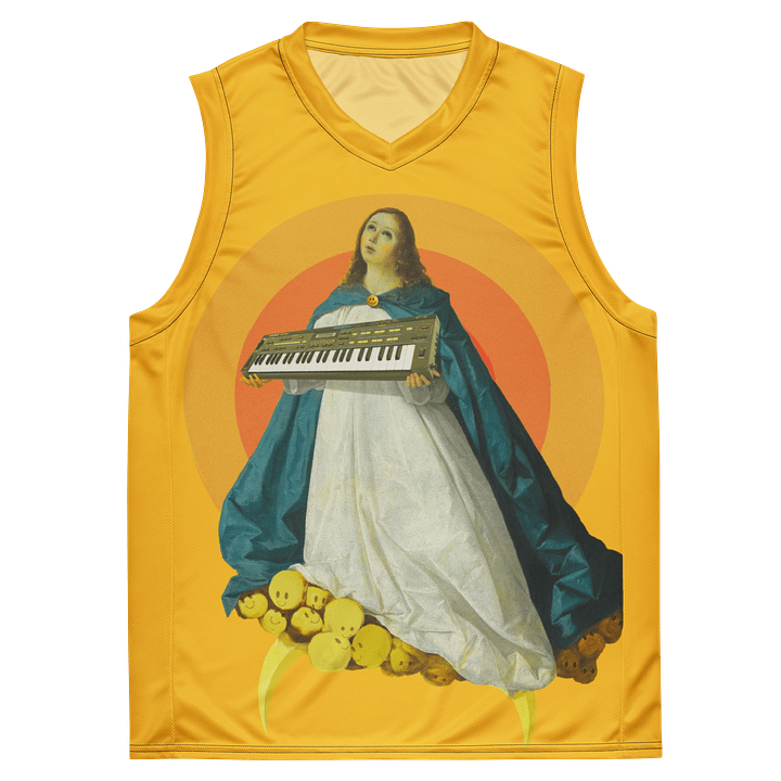 Immaculate conCZeption, Casio cz-101 classic synth Tribute Unisex Basketball Jersey product image (2)