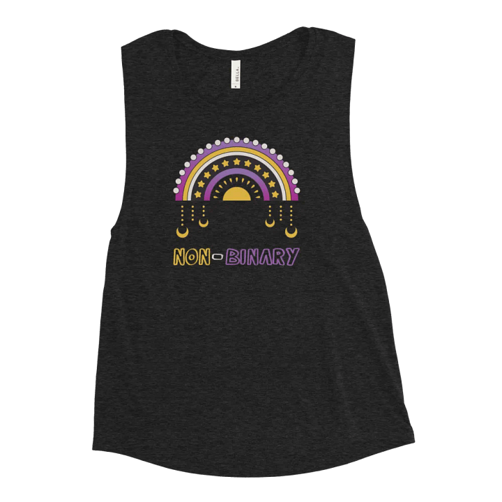Non-Binary Rainbow Fitted Muscle Tank product image (2)