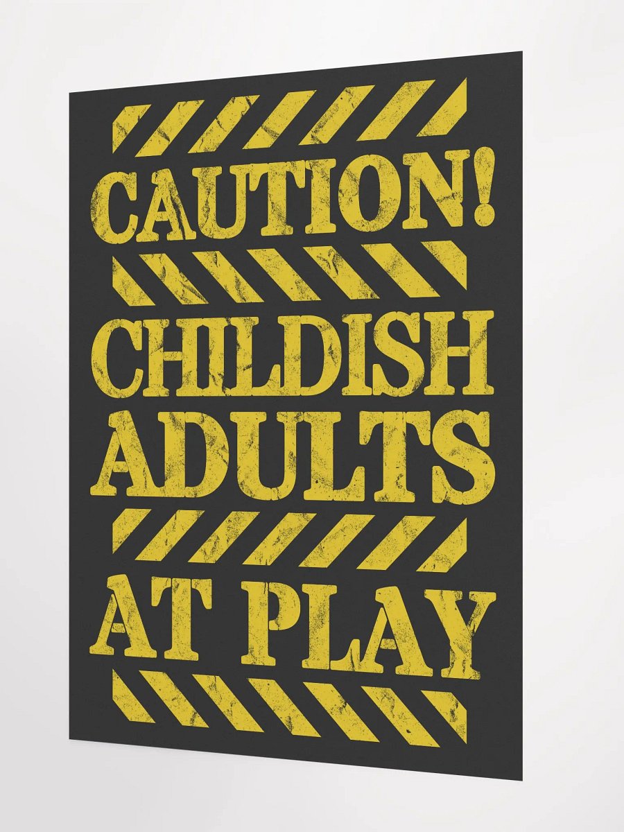 CAUTION SIGN GAME ROOM POSTER FOR BOARD GAMERS 18
