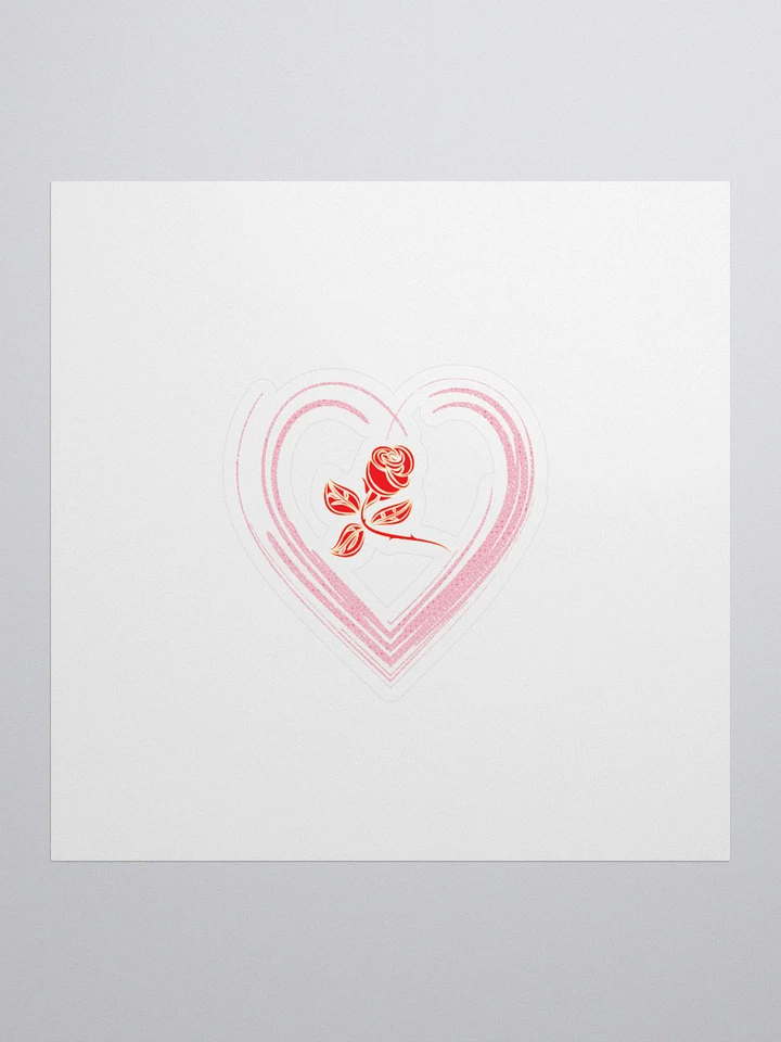 Golden Rose Heart Sticker product image (2)