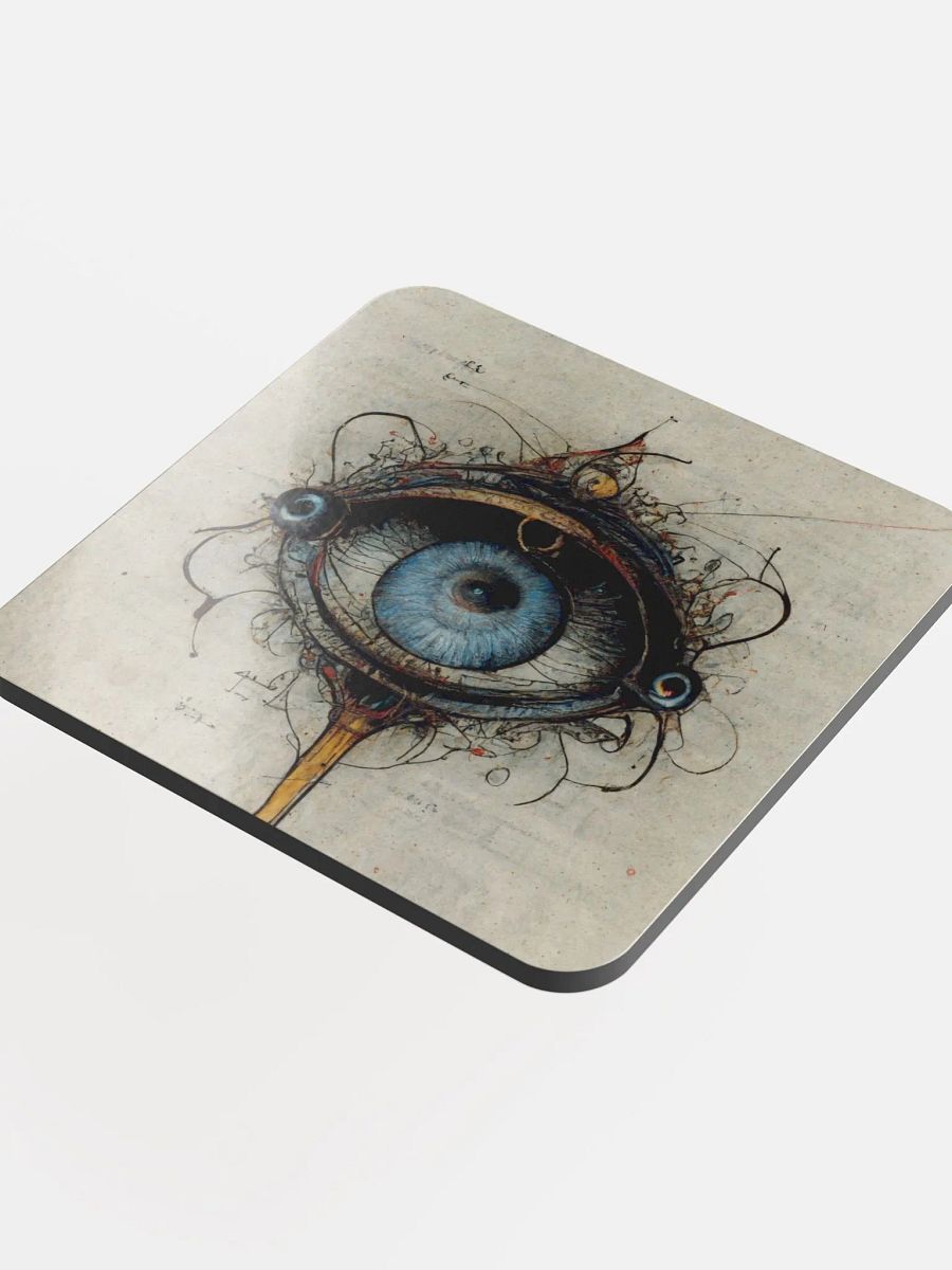 Cybernetic Vision Glossed Cork Coaster product image (4)