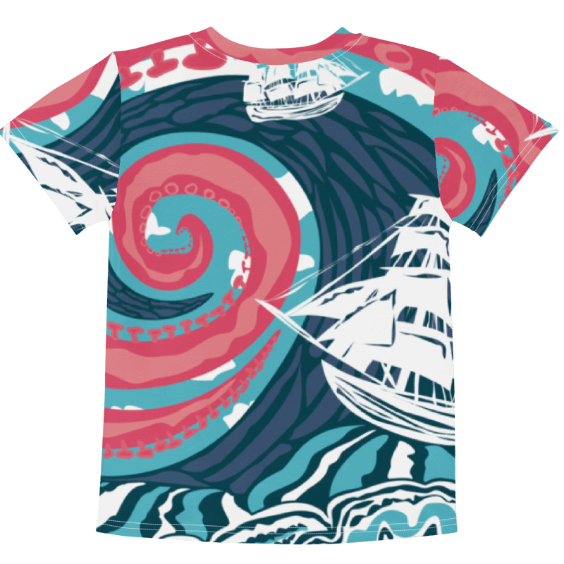 Girls' | Little Kids Size T-Shirt | Bold Blooms on White | Vibrant Floral Tee for Joyful Days product image (6)