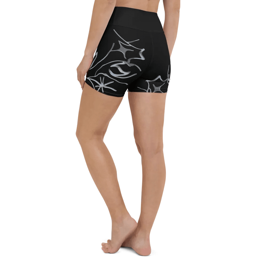Metallic Flower Yoga Shorts product image (4)
